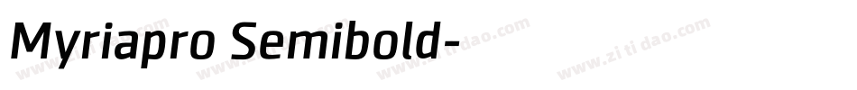 Myriapro Semibold字体转换